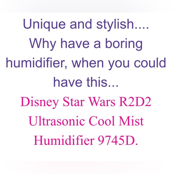 STAR WARS R2D2 Ultrasonic Cool Mist Humidifier. 9745D - Picture 5 of 7
